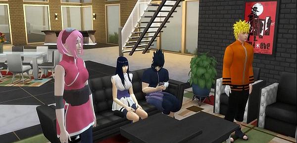  Intercambio de Esposas Con Hinata y Sakura Día de Piscina Naruto Hentai